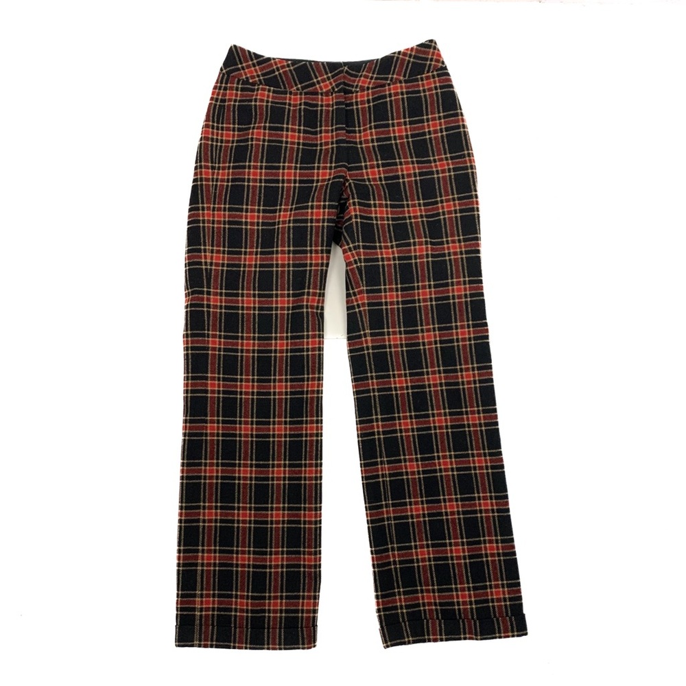 Vintage Y2K Tommy Hilfiger Tartan Plaid Pants Wool Blend Women Size 0 Academia